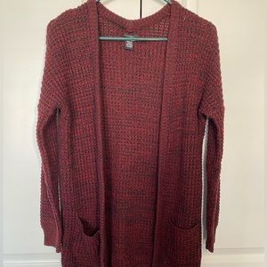 Open cardigan sweater